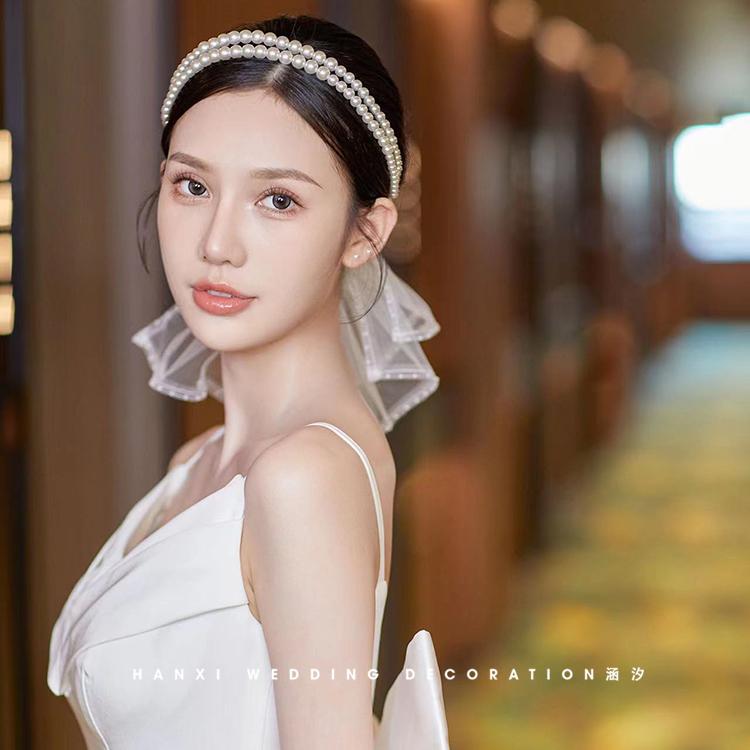 ヘア アクセサリー 髪飾り ジュエリー ブライダル ヘッド カチューシャ 結婚式 レディース リボン 雑貨 小物 装飾品 道具 レディース