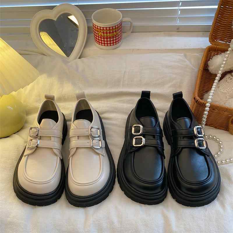 ローファー 学生 通学 通勤 JK レディース レディース 婦人 靴 シューズ フレンチ レトロ ラウンドトゥ 春 ヒール 厚 秋 4,702円