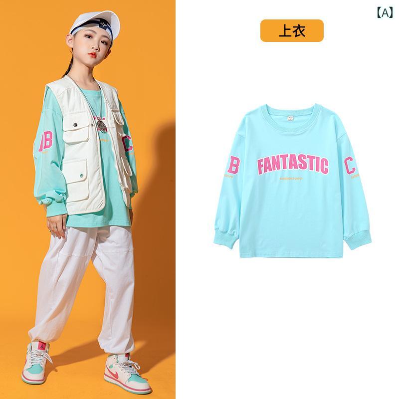 子供服 女の子 男の子 シャツ パンツ セット 夏 コスチューム 衣装 ヒップホップ ストリート系 パフォーマンス クール ダンス ユニフォーム ホームウェア 4,958円