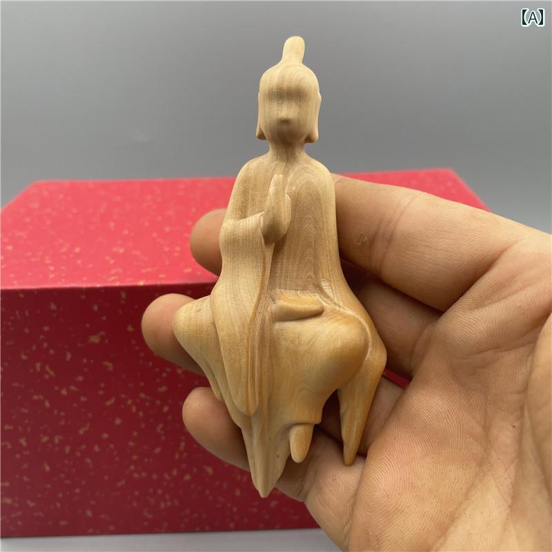 置物 木 仏具 神具 インテリア ディスプレイ レトロ 小物 アート 縁起物 彫刻 菩薩 仏像 仏陀 チャイナ風