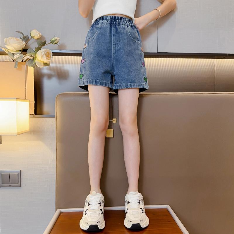 デニム パンツ キッズ ファッション パンツ ズボン ボトムス ショート レッグ スリム 女の子 デニム カジュアル 衣料品 子供 夏