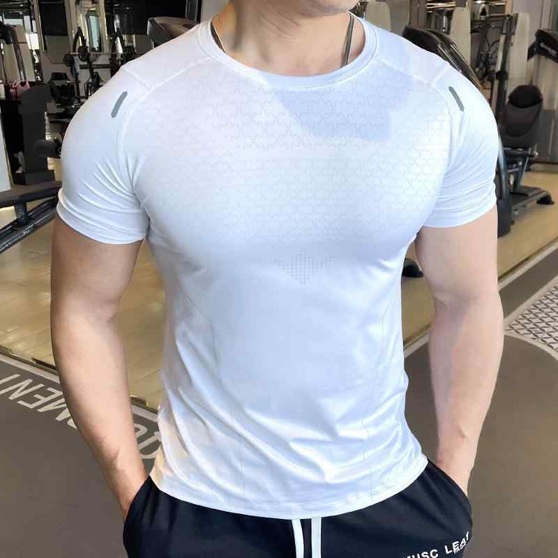 トップス シャツ Tシャツ マッスル メンズ 筋肉質 肉体美 夏 スポーツ フィットネス ランニング トレーニング 服 半袖 男性用 速乾 服