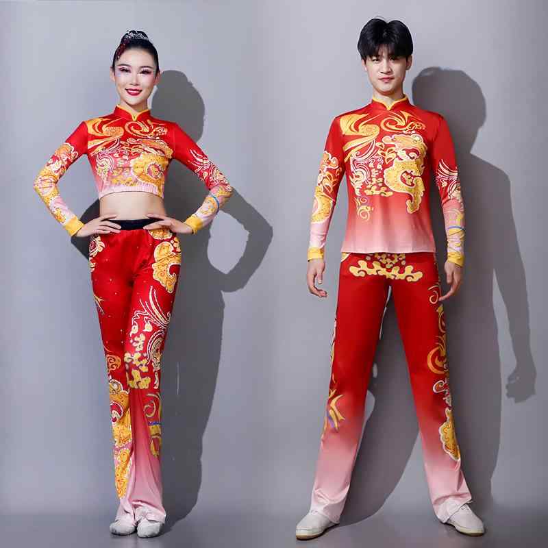 ダンス 衣装 民族舞踊 エスニック 体操 エアロビクス 服 スクエアダンス メンズ レディース 競技服 チアリーディング ダンス パフォーマンス 大人 チャイナ風 スポーツ 華やか 11,270円