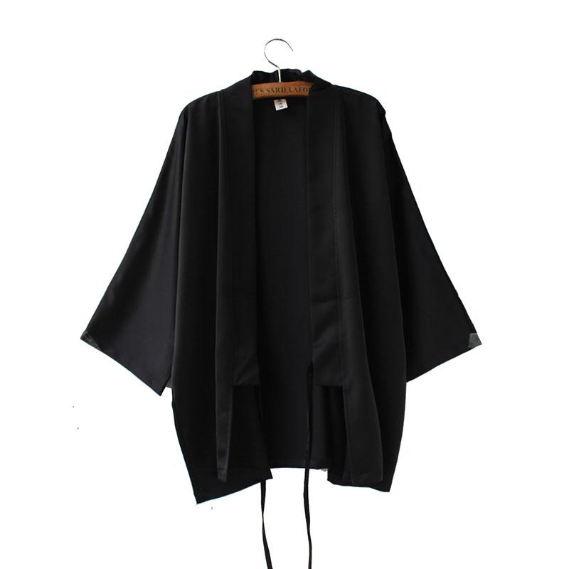和服 着物 メンズ レディース ファッション 夏 トップス 和風 ジャケット 羽織 小振袖 レトロ ブラック ゆったり