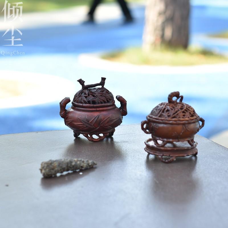 香炉 お香置き トレイ 彫刻 雑貨 小物 装飾品 アンティーク 道具 レトロ コレクション