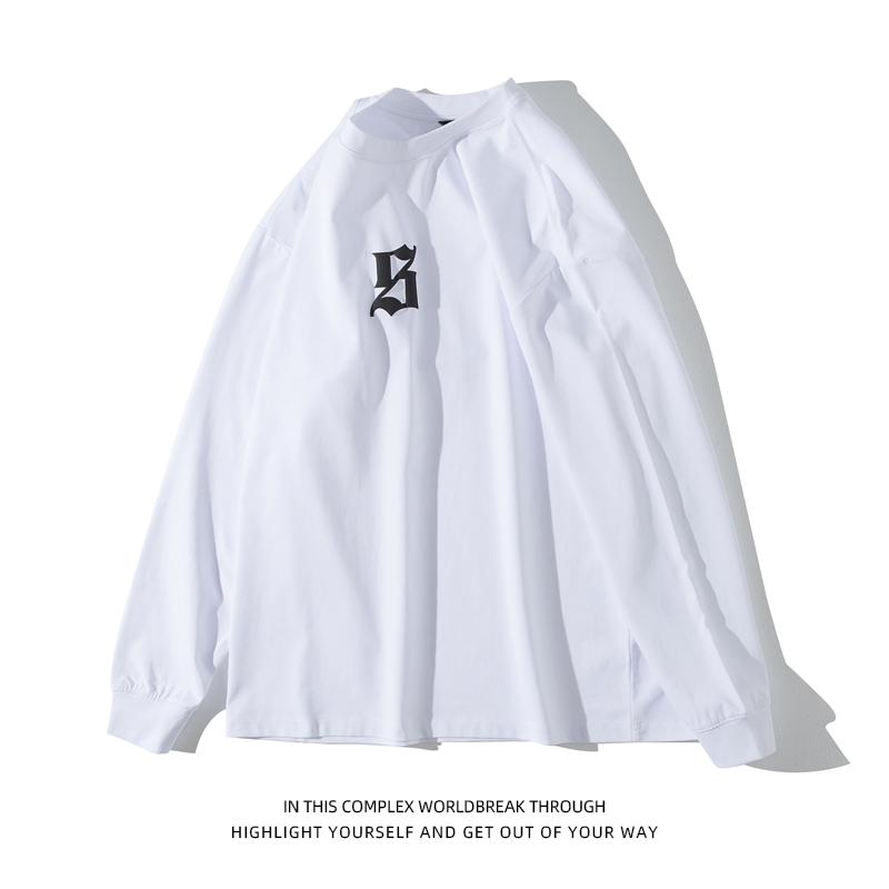 長袖 Tシャツ ロングｔシャツ メンズ レディース 厚手 綿 シンプル プリント
