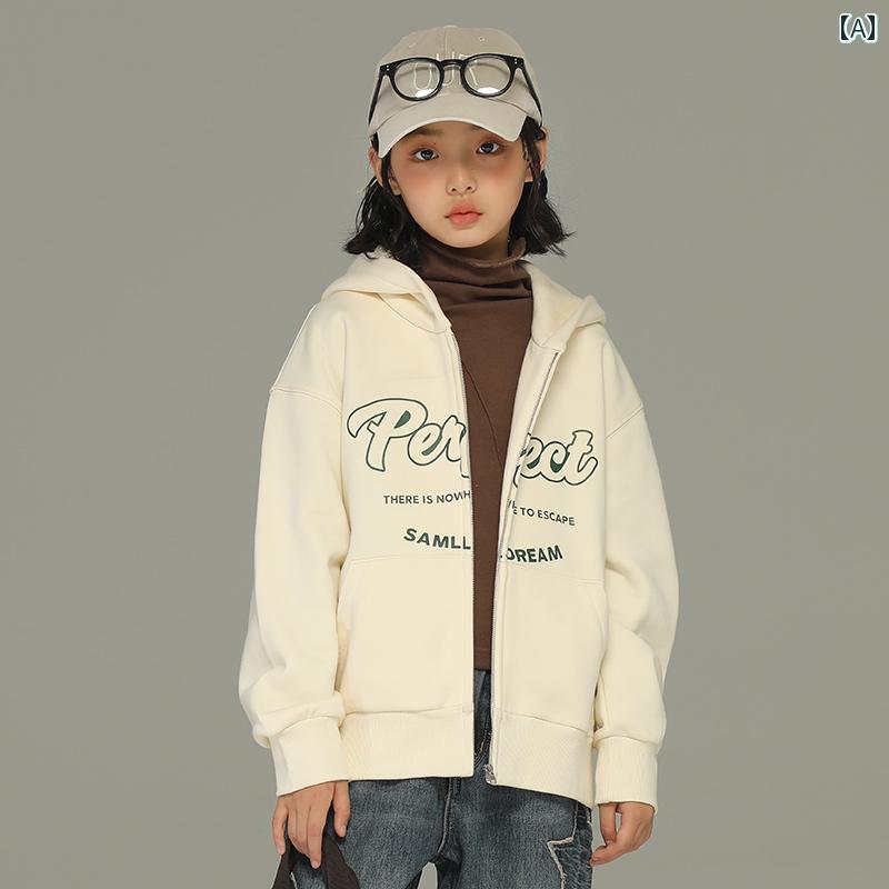 トップス 上衣 赤ちゃん服 格好のいい 自然的 普段着 キッズ たわい無い お嬢さん 冬 天鵞絨 赤ちゃん用 ボンネット付き添い人 トレーナー 大層らしい 10代 アウター