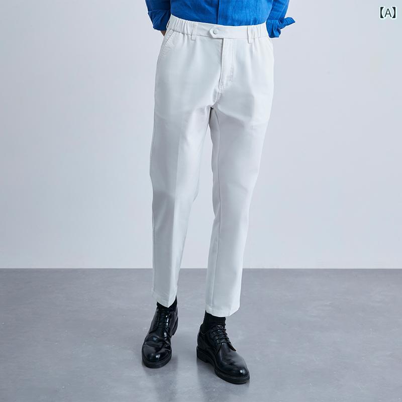 メンズ ロングパンツ ストレート スラックス アメリカン カジュアル きれいめ おしゃれ 動きやい 快適 ビジネス オフィス パーティー 式典 イベント ワーク レジャー デイリー|セキュアデポ