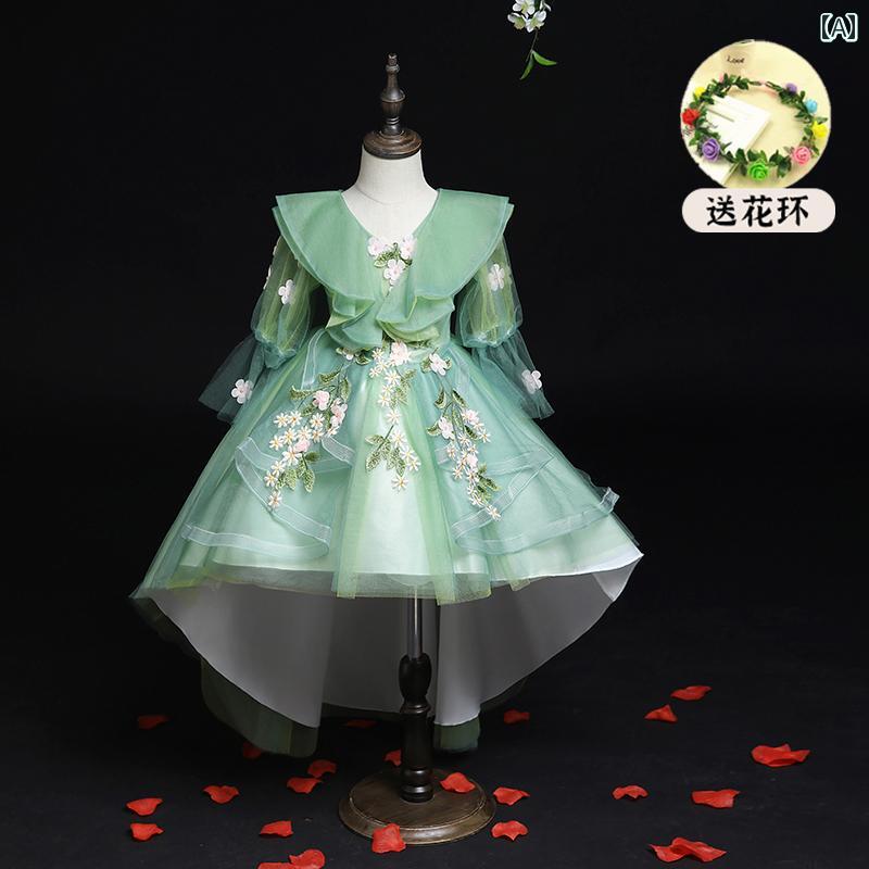 キッズ パーティードレス ジュニア ファッション 女の子 子供服 ガール 豪華感 かわいい プリンセス フラワーガール イベント 結婚式 誕生会 衣装 発表会|セキュアデポ