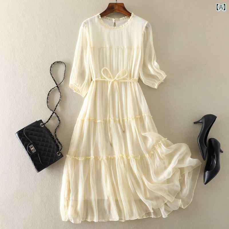 レディース 夏 サマー ワンピース きれいめ 上品 婦人服 マザーズ ハイエンド ドレス 女性 フェアリー スリム ビッグ ロング スカート