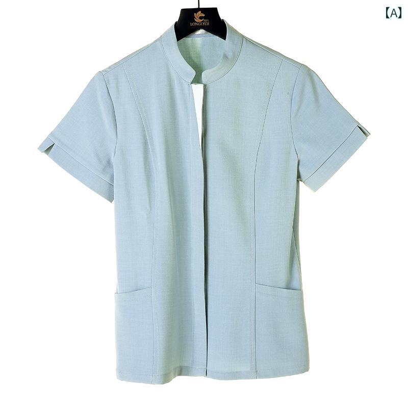 ファッション 業務 ユニフォーム 引越 し 清掃 作業着 半袖 夏服 レディース ホテル 客室 不動産 病院 ハウスキーピング クリーニング 大きめサイズ セット