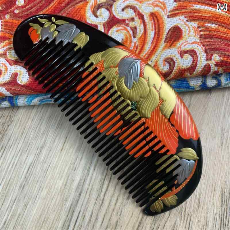 アクセサリー 家庭 マッサージ ヘアケアコーム ヘッド コンパクト 帯電防止 ハンドルレス ナチュラル 木櫛 婦人 ヘアケア エレガント