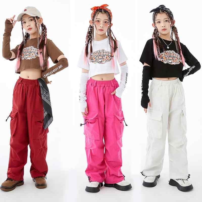 子供服 女の子 男の子 Tシャツ へそ出し パンツ 夏 コスチューム バンド ダンス ヒップホップ ストリート系 パフォーマンス 衣装 セットアップ クール かっこいい キッズ