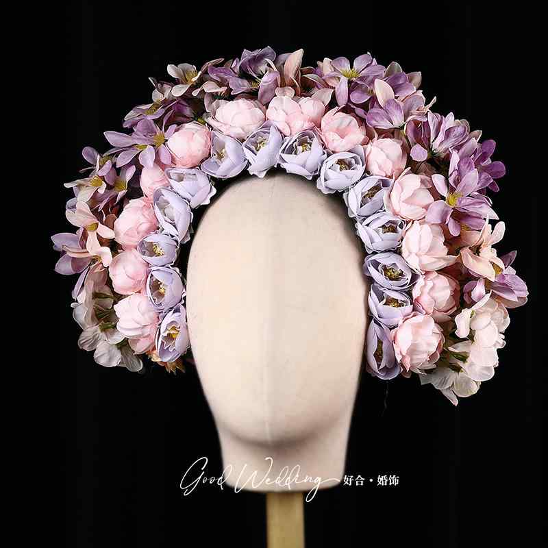 カチューシャ ヘアバンド レディース おしゃれ クラシカル ファッション フラワー 花 中国風 エスニック 頭飾り エレガント 華やか ブライダル