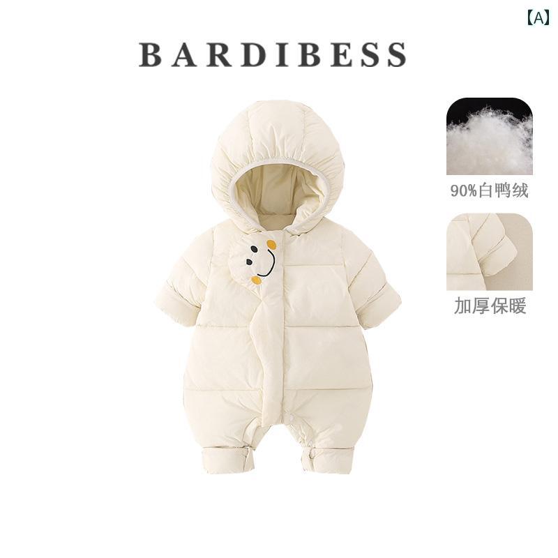 ベビー 子供服 赤ちゃん 新生児 冬 ボディスーツ ロンパース メンズ レディース兼 もこもこ 暖かい かわいい おしゃれ 着やい 動きやい 防寒 韓国 外遊び 外出着 レジャー お祝い 幼稚園 保育園|セキュアデポ
