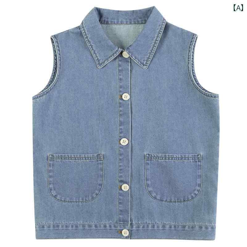 トップス ジーンズティーシャツ キッズ 心地よい 格好のいい 自然的 小わっぱ服 ジーンズ 夏 透け透け より良い 肌に人懐っこい 綿 ノースリーブティーシャツ 御坊っちゃん 御嬢さん 夏服 キッズファッション-キッズ・ベビー・マタニティ