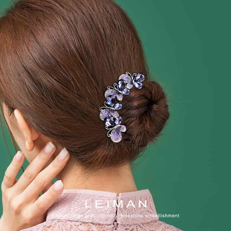 ヘアアクセサリー エレガント 髪飾り かんざし風 ヘアコーム プラグ コーム レディース 韓国 ラインストーン ピン ヘア ボール ヘッド ヘア コーム ヘア プラグ アクセサリー