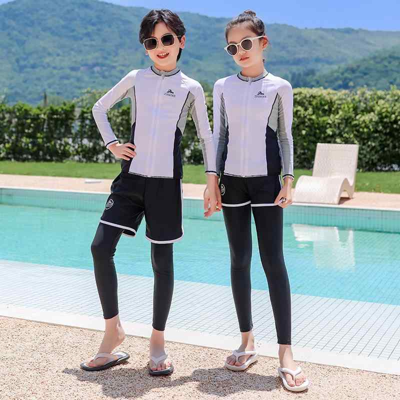 パンツ ウェットスーツ スポーツ 水着 親子 スプリット 長袖 日焼け防止 速乾 シュノーケリング スカム 防止 温泉 男の子 女の子 ラッシュガード ビーチ マリンスポーツ サマーレジャー