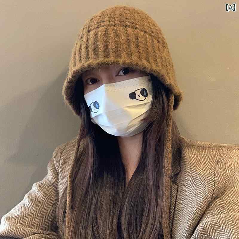 帽子 カジュアル 秋冬 暖かい レディース 屋外 ニット 帽 大きめ 韓国 ウール ゆったり かわいい