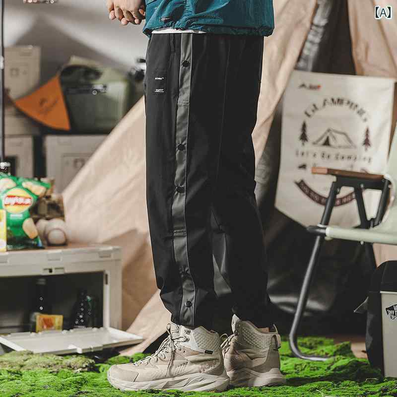 トレーニング パンツ メンズ ファッション カジュアル 動きやい ひんやり 涼しい 快適 薄手 夏 マウンテン ズボン 通勤 アウトドア 速乾 メンズ スポーツ ボタン
