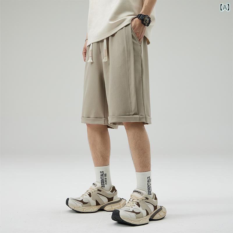 ハーフパンツ メンズ 夏 薄手 ひんやり 涼しい 快適 クール ショートパンツ 五分丈パンツ ストレッチ性 都会 普段着 メンズ ゆったり カジュアル 抗シワ 5,210円