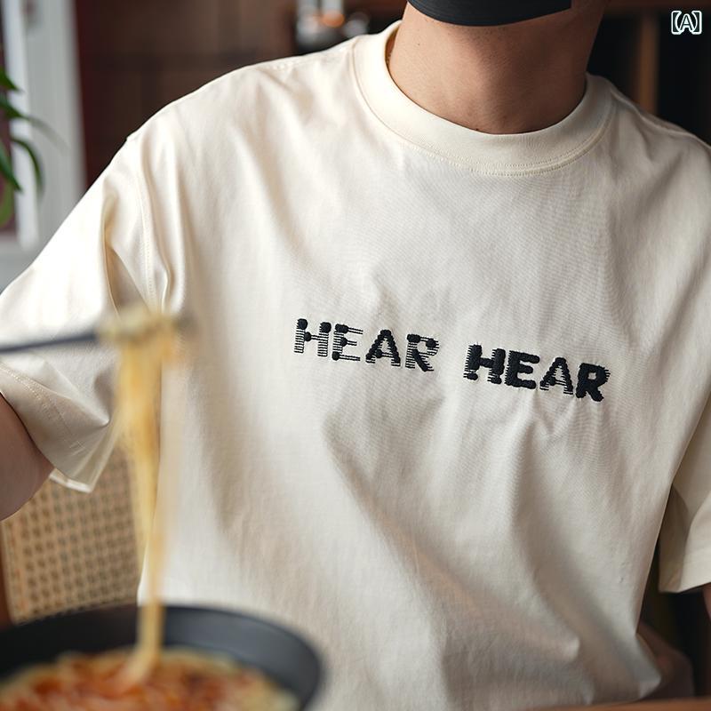 Tシャツ 半袖 アメリカン カジュアル おしゃれ スタイリッシュ 普段着 マルチシーン メンズ ファッション 大きめサイズ 春
