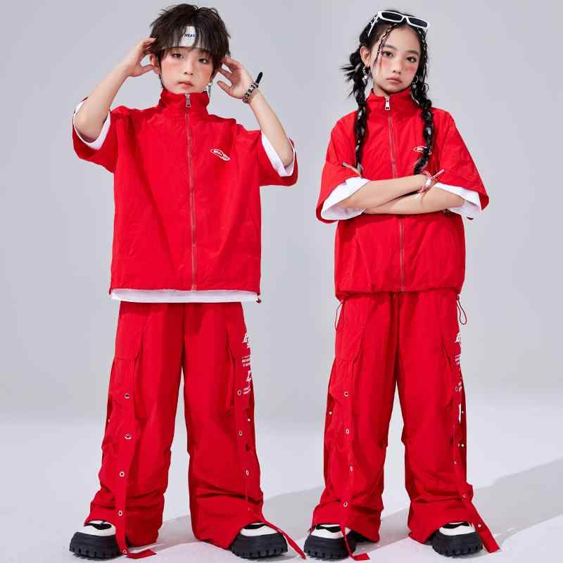子供服 女の子 男の子 Tシャツ ジャケット パンツ コスチューム バンド ダンス ヒップホップ ストリート系 パフォーマンス 衣装 クール かっこいい キッズ｜セキュアデポ