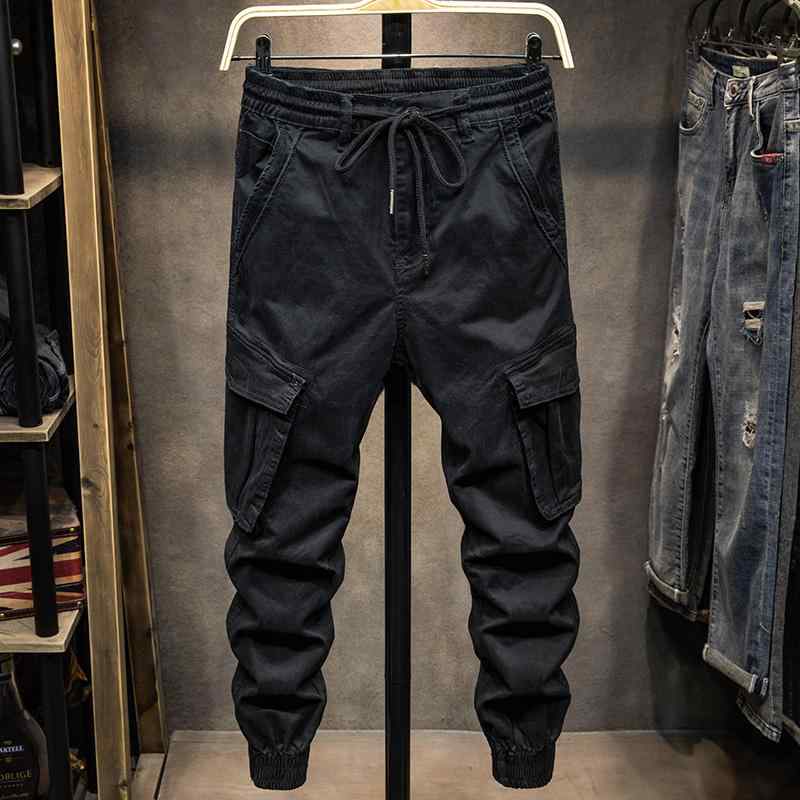 ズボン下 メンズ 成人男性用 黒 マルチ 衣嚢 細工物ズボン下 御役目 ズボン アウトドア レギンス 綿織物 心地好い 烏兎
