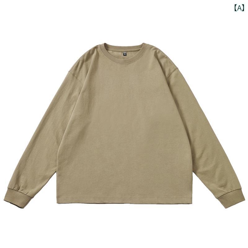 Tシャツ 長袖 ロンT シンプル カジュアル おしゃれ スタイリッシュ ラフ 普段着 メンズ ファッション 大きめサイズ 春秋冬