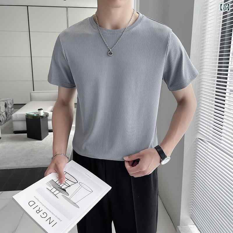 Tシャツ メンズ シンプル ひんやり 涼しい 快適 速乾 半袖 夏 半 そ トップス 薄 シャツ
