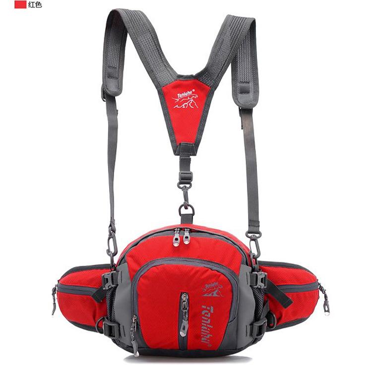屋外 ダブルジッパー 登山 ウエストバッグ メンズ レディース 多 サイクリング バックパック 鞄 ポーチ