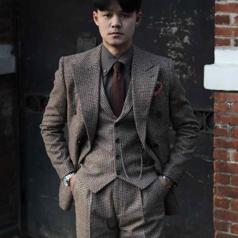 レトロスーツ、ジャケット4点セット GeeRA セットアップ 「入卒式/セレモニー」ツイードジャケット4