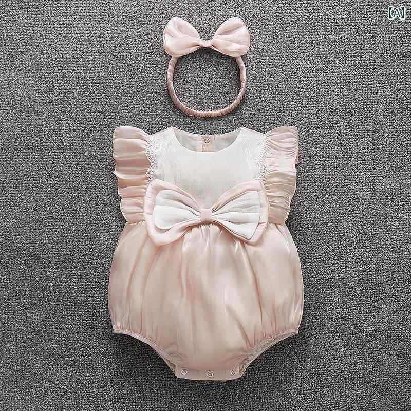 ドレス ロンパース ベビー服 ジャンプ スーツ 夏 薄型 スタイル 女児 赤ちゃん 生後1ヶ月 100日 新生児 かわいい プリンセス サマー