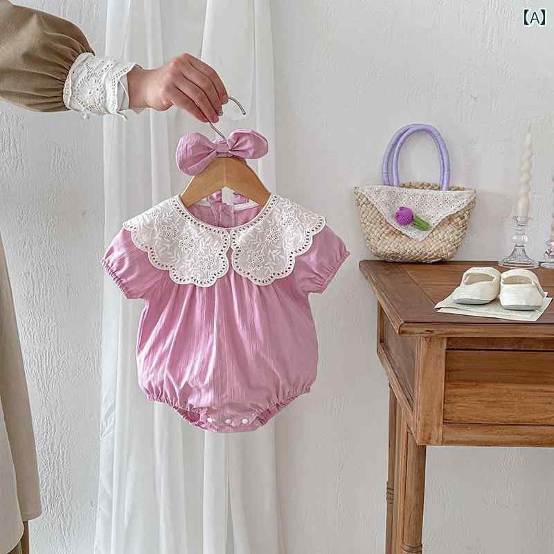 ドレス ロンパース ベビー 夏服 ジャンプ スーツ かわいい 赤ちゃん 女児 半袖 少女 紫 だぶだぶ 姉妹