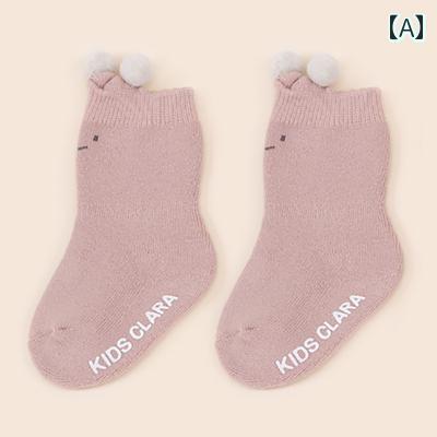 靴下 ベビーソックス 赤ちゃん かわいい 韓国 冬用 幼児 子供用 厚手 テリー 男の子 女の子用 フクラハギ 半ば 暖かい 用 睡眠 防止