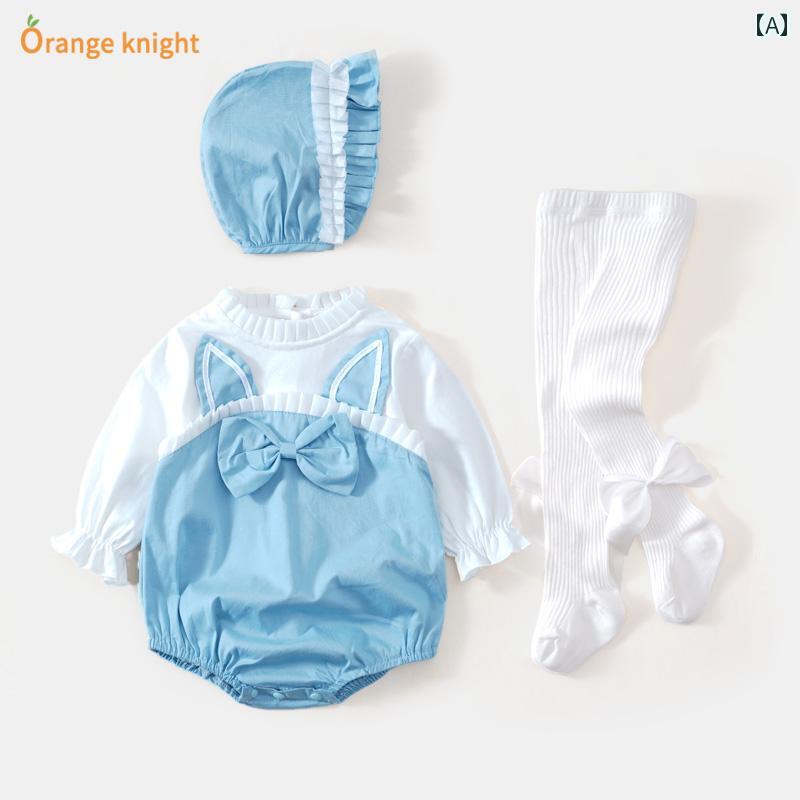 ロンパース ベビー服 カバーオール ジャンプ スーツ キュート 春 新生児 女の子 服 春秋 プリンセス 服