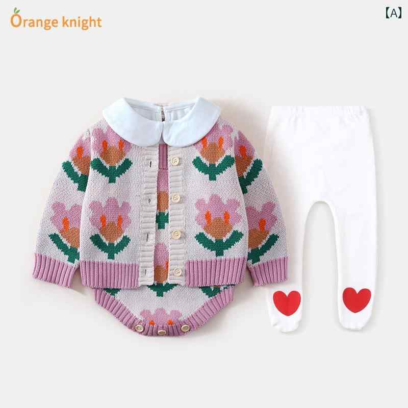 ロンパース カバーオール ベビー服 長袖 ジャンプ スーツ 春服 セット 女児 赤ちゃん 春秋 生後1ヶ月 プリンセス 服 秋冬 ニット｜セキュアデポ