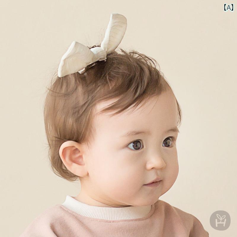 ベビー 赤ちゃん キッズ リボンヘアクリップ かわいい おしゃれ 付けやい 痛くい 柔らかい 快適 韓国 外出 レジャー 発表会 衣装 プレゼント