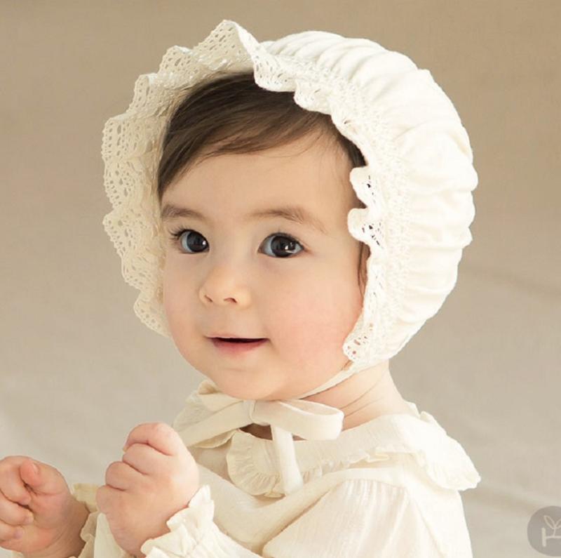 ボンネット帽 ベビー 帽子 かわいい 赤ちゃん 韓国 女児 プリンセス 新生児 女の子 オーガニックコットン 防風 耳保護 春秋 胎児