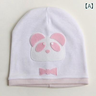 ベビー 帽子 かわいい 赤ちゃん 韓国 綿 男の子 女の子 パンダ プルオーバー 春秋 スタイル 包頭 防風