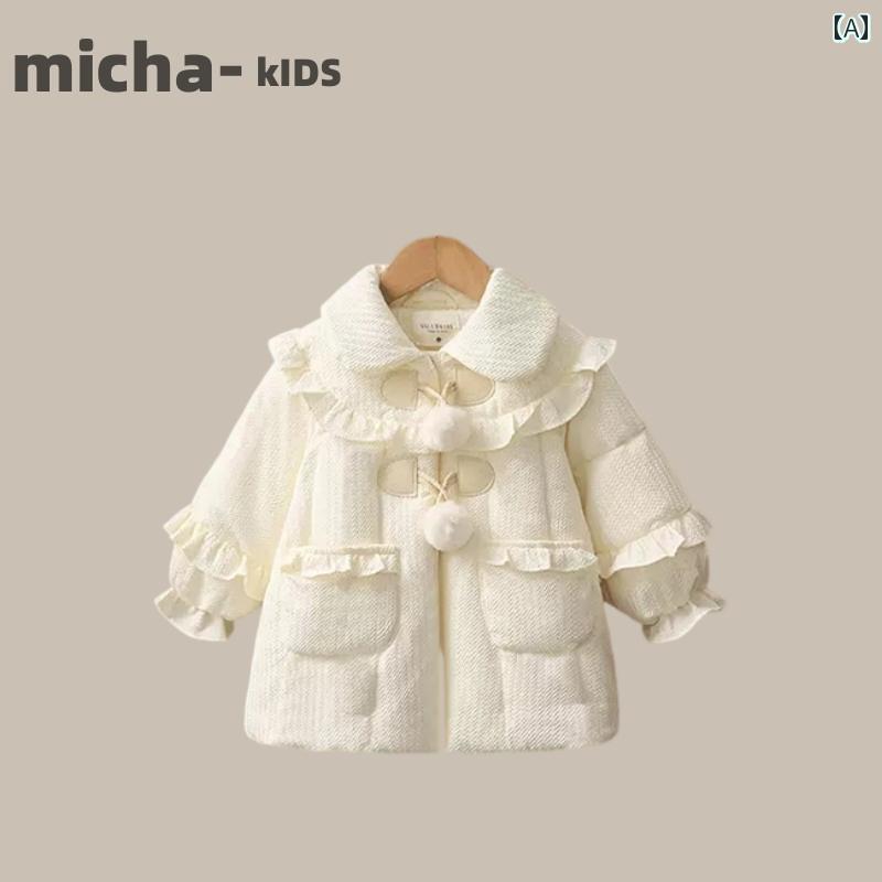 ジャケット トップス ダウン 子供服 キッズ 韓国 冬 スタイル 子供 ミドル丈 90 ホワイトダック ベビー 暖かい