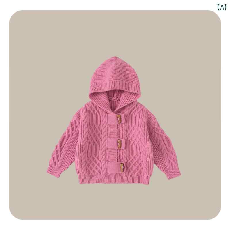 トップス ジャケット セーター おしゃれ 子供服 キッズ 韓国 秋冬 ベビー ニットカーディガン 裏起毛 厚手 子供 暖かい｜セキュアデポ