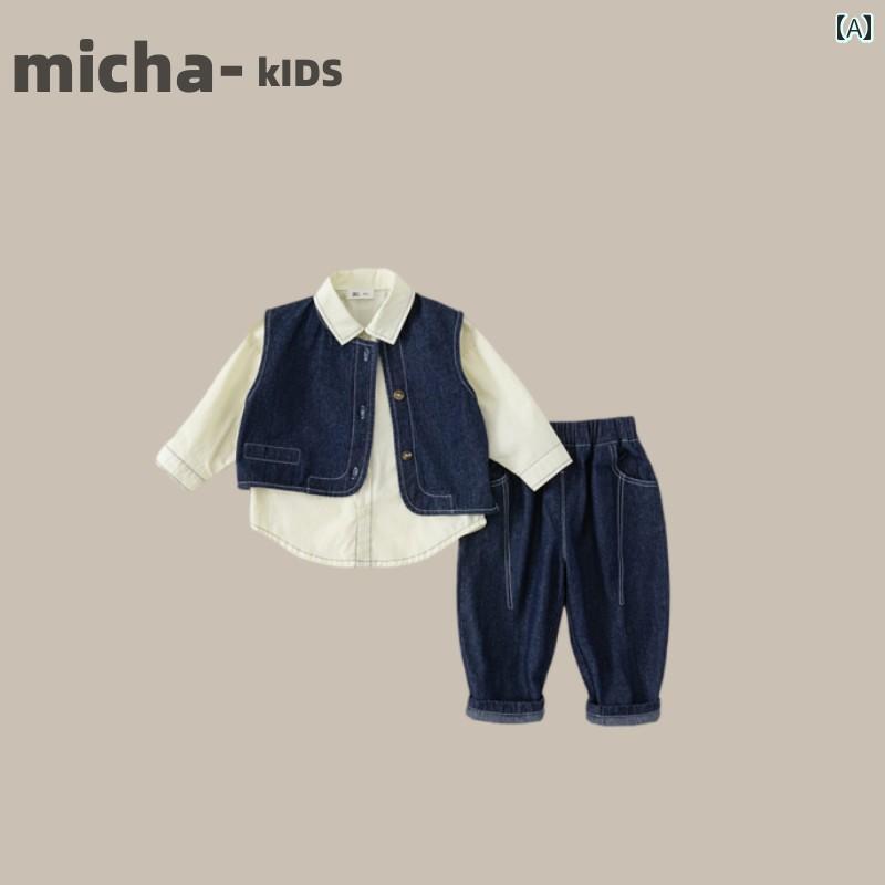 赤ちゃん服 セットアップ 心地よい 愛くるしげ お坊っちゃん 韓国 赤ちゃん 背広 秋 表現スタイル ジーンズより良い 3 点 仕掛ける もの言う花 服 年月 赤ちゃん服