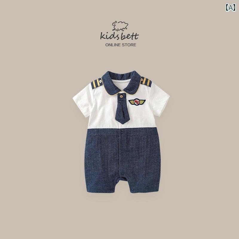 ベビー カバーオール プレイスーツ かわいい 赤ちゃん 幼児服 サマーウェア 夏服 薄手 新生児 男の子 ジャンプ スーツ 満月 100日 半袖 サマー ロンパース
