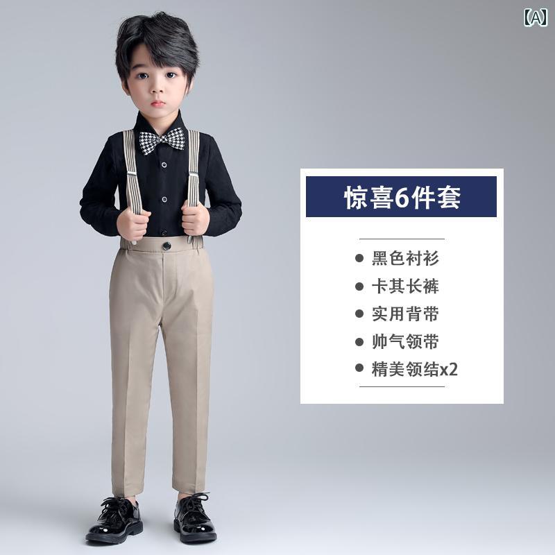 ドレス パンツ シャツ キッズ スーツ フォーマル 発表会 男の子 サスペンダー 夏 子供 ショート 幼稚園 ホスト パフォーマンス 服