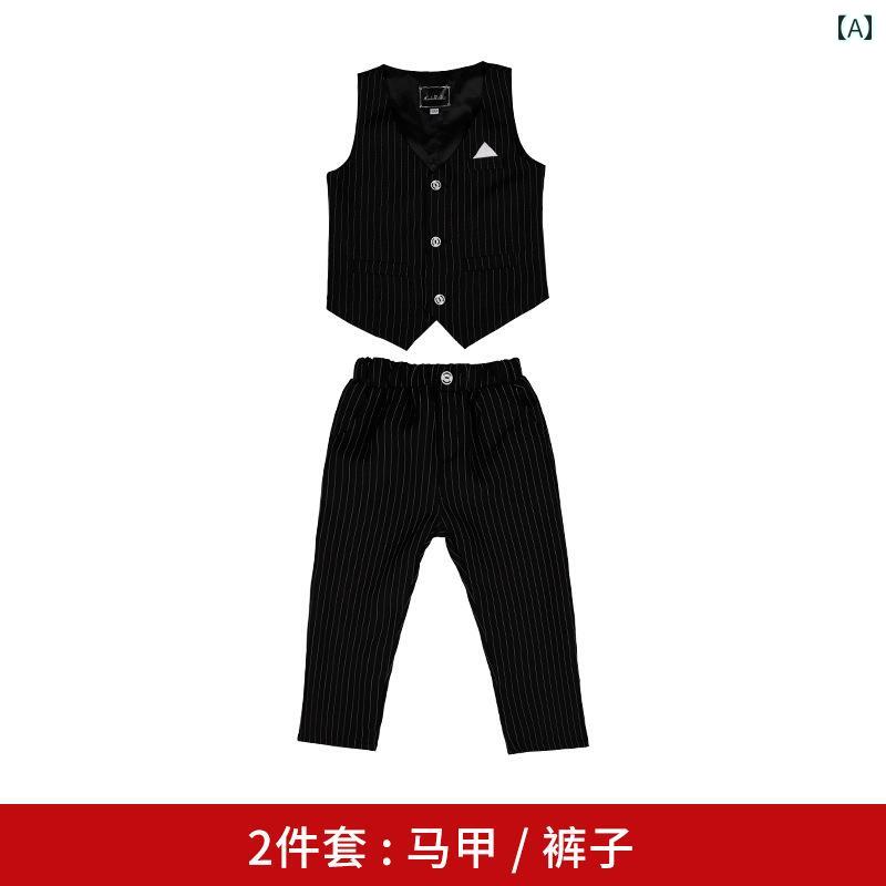 ドレス キッズ スーツ フォーマル 発表会 男の子 春秋 ボーイ ベスト ホスト 服 子供 ピアノ パフォーマンス コーラス パフォーマンス 服 プラス 重量