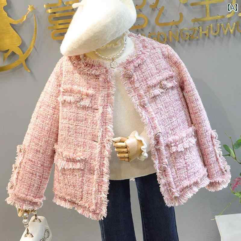 ジャケット トップス ジャケット 子供服 おしゃれ キッズ ファッション 女の子 エレガント スタイル 秋冬 韓国 綿 春