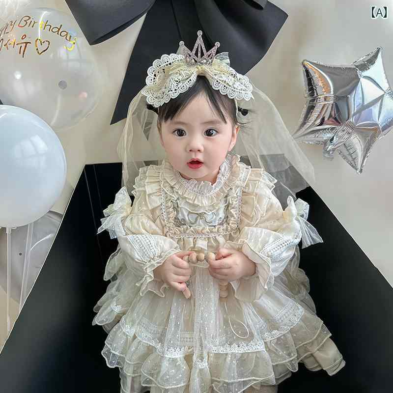 ドレス スカート 女の子 ロリータ ガールズ プリンセス 赤ちゃん 誕生日 1年生 子供 スペイン チュチュ｜セキュアデポ