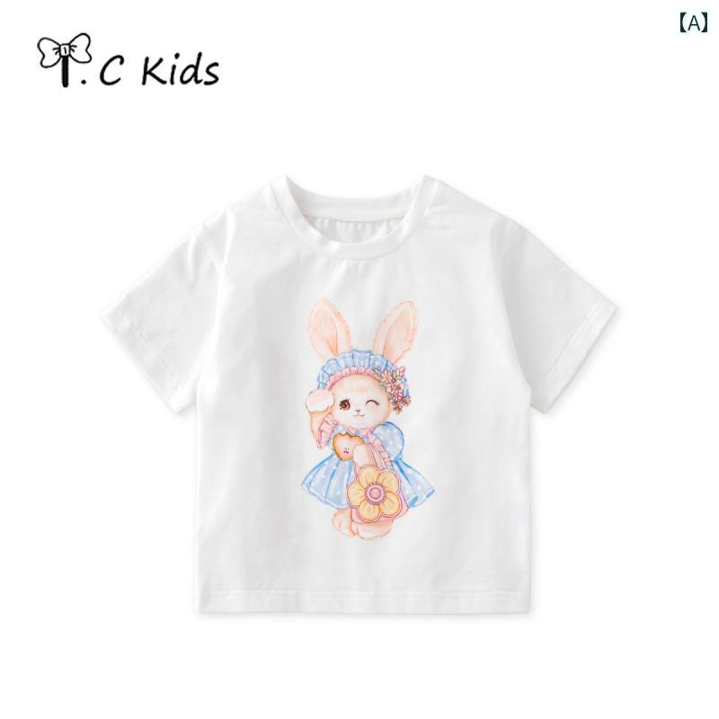 シャツ トップス シャツ キッズ ファッション 子供 Tシャツ ガールズ レイヤリング 半袖 夏 ベビー レイヤリング バニー 親子 衣装