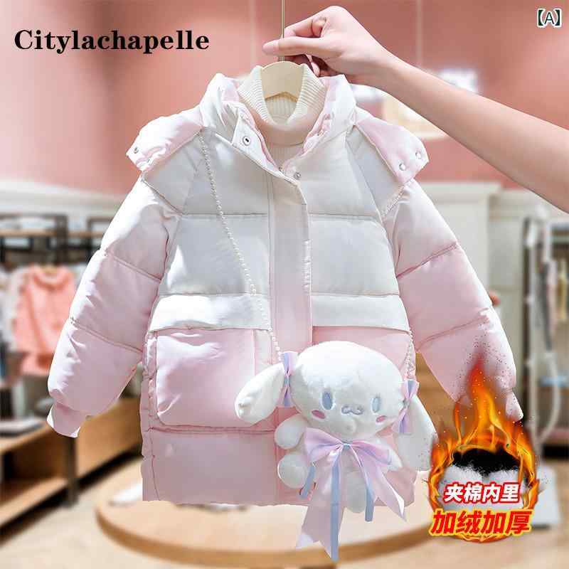 ジャケット キッズ アウター 子供服 ガールズ ダウン コットンコート 厚手 冬 子供 コットンコート コットンジャケット
